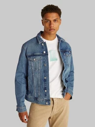 Jeansjacke SLIM DENIM JACKET in dunkelblauer Waschung