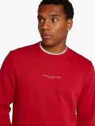 Tommy Hilfiger Sweatshirt SMALL TOMMY LOGO CREWNECK Rot/Dunkelrot