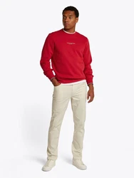 Tommy Hilfiger Sweatshirt SMALL TOMMY LOGO CREWNECK Rot/Dunkelrot