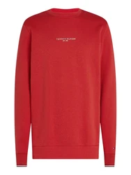 Tommy Hilfiger Sweatshirt SMALL TOMMY LOGO CREWNECK Rot/Dunkelrot