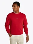 Tommy Hilfiger Sweatshirt SMALL TOMMY LOGO CREWNECK Rot/Dunkelrot