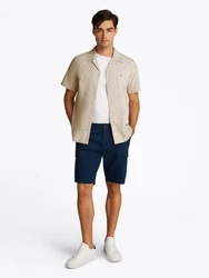 Tommy Hilfiger Kurzarmhemd COTTON LINEN DOBBY SS RF SHIRT Khaki/Beige