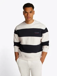 Sweatshirt MONOTYPE STRIPE SWEATSHIRT mit groen Blockstreifen