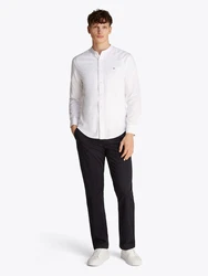 Tommy Hilfiger Langarmhemd FLEX POPLIN SOLID MAO RF SHIRT Weiß/Creme/Khaki/Grau/Hellblau