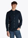 Tommy Hilfiger Langarmhemd FLEX POPLIN SOLID MAO RF SHIRT Dunkelblau/Hellblau