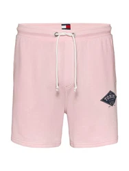 Tommy Jeans Sweatshorts TJM REG VARSITY GRAPHICS SHORT Rosa