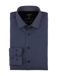 OLYMP Businesshemd 24/7 Level 5 Jersey Dunkelblau/Hellblau