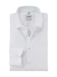 OLYMP Businesshemd Level 5 Weiß/Creme/Grau/Dunkelblau