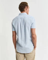 Gant Kurzarmhemd REG COTTON LINEN SS SHIRT Hellblau/Blau