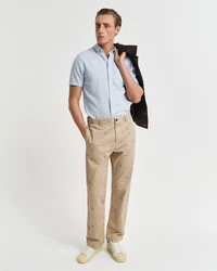 Gant Kurzarmhemd REG COTTON LINEN SS SHIRT Hellblau/Blau