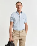 Gant Kurzarmhemd REG COTTON LINEN SS SHIRT Hellblau/Blau