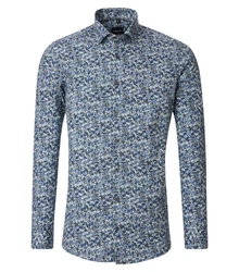 VENTI Businesshemd Print Blau/Hellblau