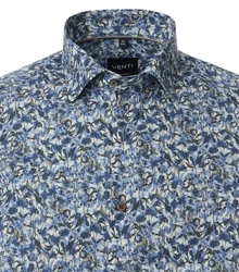 VENTI Businesshemd Print Blau/Hellblau