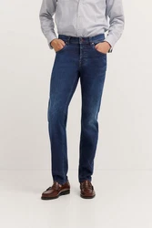 bugatti 5-Pocket Jeans Blau/Dunkelblau