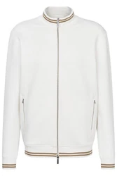 bugatti Sweatjacke mit Reißverschluss Creme/Weiß/Schwarz/Grau