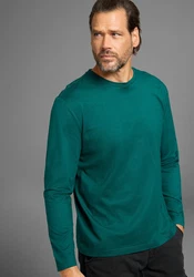 Man's World Langarmshirt Dunkelgrün/Dunkelblau/Türkis