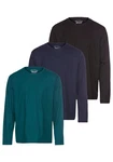 Man's World Langarmshirt Dunkelgrün/Dunkelblau/Türkis
