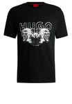 HUGO T-Shirt Durro Braun/Schwarz/Gelb