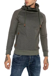 RedBridge Sweatshirt mit Schalkragen Dunkelgrün/Khaki/Grau
