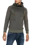RedBridge Sweatshirt mit Schalkragen Dunkelgrün/Khaki/Grau