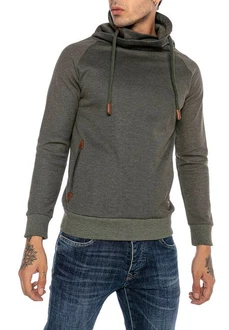 RedBridge Sweatshirt mit Schalkragen Dunkelgrün/Khaki/Grau RedBridge Sweatshirt mit Schalkragen Dunkelgrün/Khaki/Grau