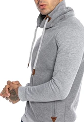 RedBridge Sweatshirt mit Schalkragen Grau/Hellgrau/Braun/Dunkelgrau
