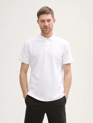 TOM TAILOR Poloshirt Jersey Weiß/Creme