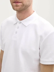 TOM TAILOR Poloshirt Jersey Weiß/Creme