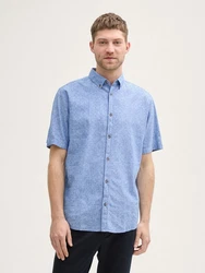 TOM TAILOR Kurzarmhemd Regular Fit Blau/Hellblau