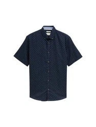 TOM TAILOR Kurzarmhemd Regular Fit Hellblau/Dunkelblau/Blau