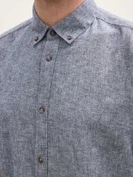 TOM TAILOR Kurzarmhemd Regular Fit Blau/Grau/Hellblau
