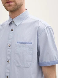 TOM TAILOR Hemd Hellblau/Blau/Grau