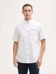 TOM TAILOR Hemd Weiß/Creme/Grau/Hellblau