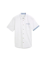 TOM TAILOR Hemd Weiß/Creme/Grau/Hellblau