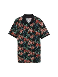 TOM TAILOR Poloshirt Piqu mit Muster Hellblau/Grün/Dunkelgrün/Rot/Schwarz