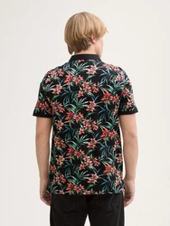 TOM TAILOR Poloshirt Piqu mit Muster Hellblau/Grün/Dunkelgrün/Rot/Schwarz