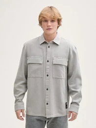 Langarmhemd Twill Overshirt aus Baumwolle