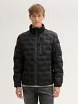 TOM TAILOR Outdoorjacke Hybrid Lightweight Steppjacke mit Kapuze im Stehkragen Schwarz/Braun