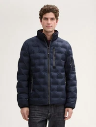 Outdoorjacke Hybrid Lightweight Steppjacke mit Kapuze im Stehkragen