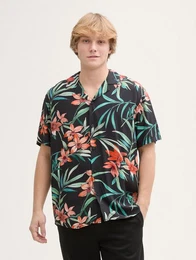 Kurzarmhemd Relaxed Fit Kurzarmhemd mit Blumen-Muster