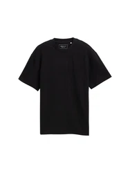 TOM TAILOR Denim T-Shirt Relaxed Fit Schwarz