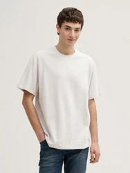 TOM TAILOR Denim T-Shirt Relaxed Fit Weiß/Creme/Beige/Grau