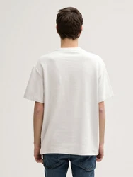 TOM TAILOR Denim T-Shirt Relaxed Fit Weiß/Creme/Beige/Grau