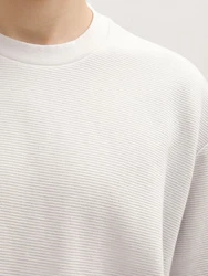 TOM TAILOR Denim T-Shirt Relaxed Fit Weiß/Creme/Beige/Grau