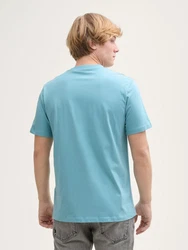 TOM TAILOR Denim T-Shirt mit Print Blau/Hellblau/Türkis