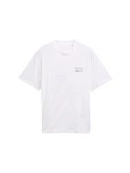 TOM TAILOR Denim T-Shirt Relaxed Fit mit Rücken-Print Weiß/Creme