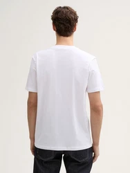 TOM TAILOR Denim T-Shirt mit Foto-Print Creme/Weiß/Grau