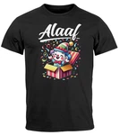 MoonWorks Print-Shirt Herren T-Shirt Fasching Karneval Kostüm-Ersatz Verkleidung Dunkelrot/Silber/Weiß/Schwarz/Rot