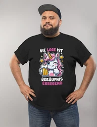 MoonWorks Print-Shirt Herren T-Shirt Party Feiern Trinken Last Minute Faschingskostüme Schwarz/Lila/Rosa
