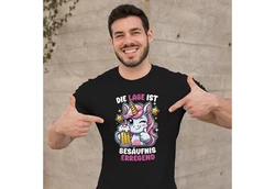 MoonWorks Print-Shirt Herren T-Shirt Party Feiern Trinken Last Minute Faschingskostüme Schwarz/Lila/Rosa